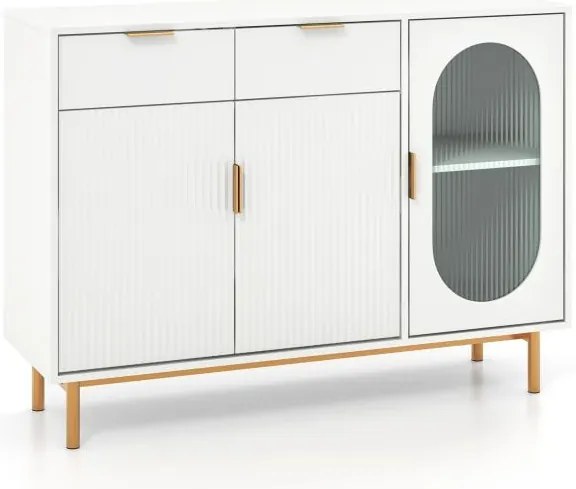 Estante de escada com 5 níveis e estrutura de metal, 61 x 30 x 183 cm, dourada