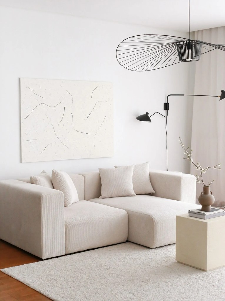 Sofá de Canto Yolo – Branco – 222x89x110 cm
