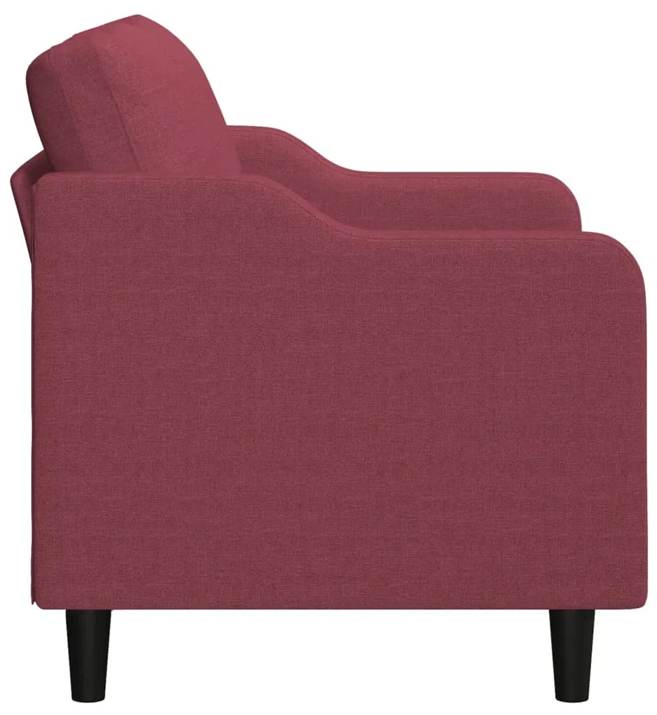 Sofá de 2 lugares tecido 140 cm vermelho tinto