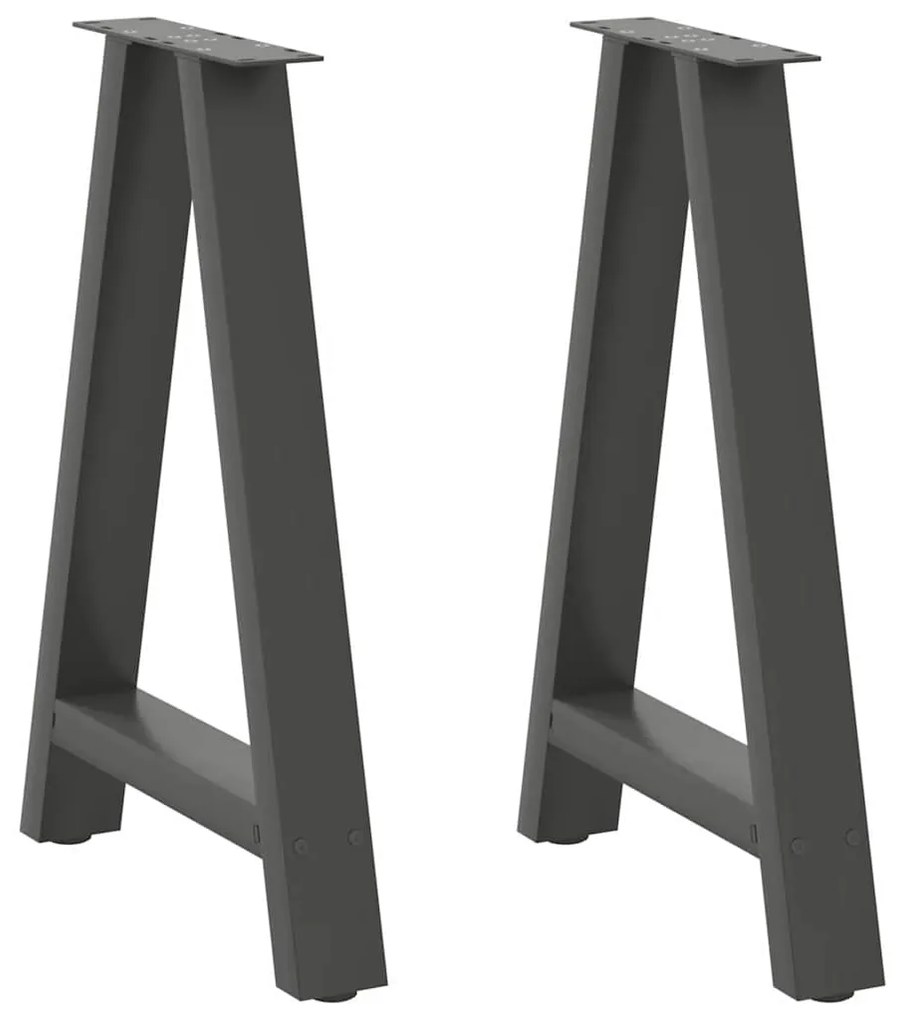 Pés para mesa de jantar em formato A, 2 peças, antracite, 50x(72-73) c