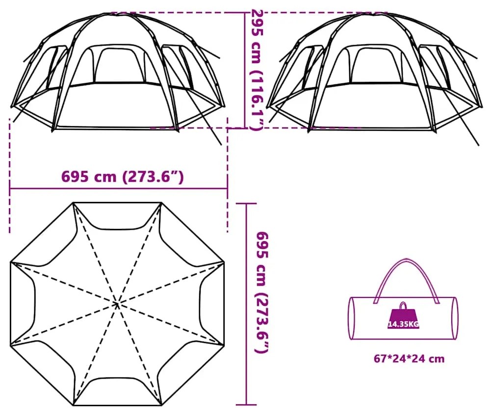Tenda de festas impermeável cinzento