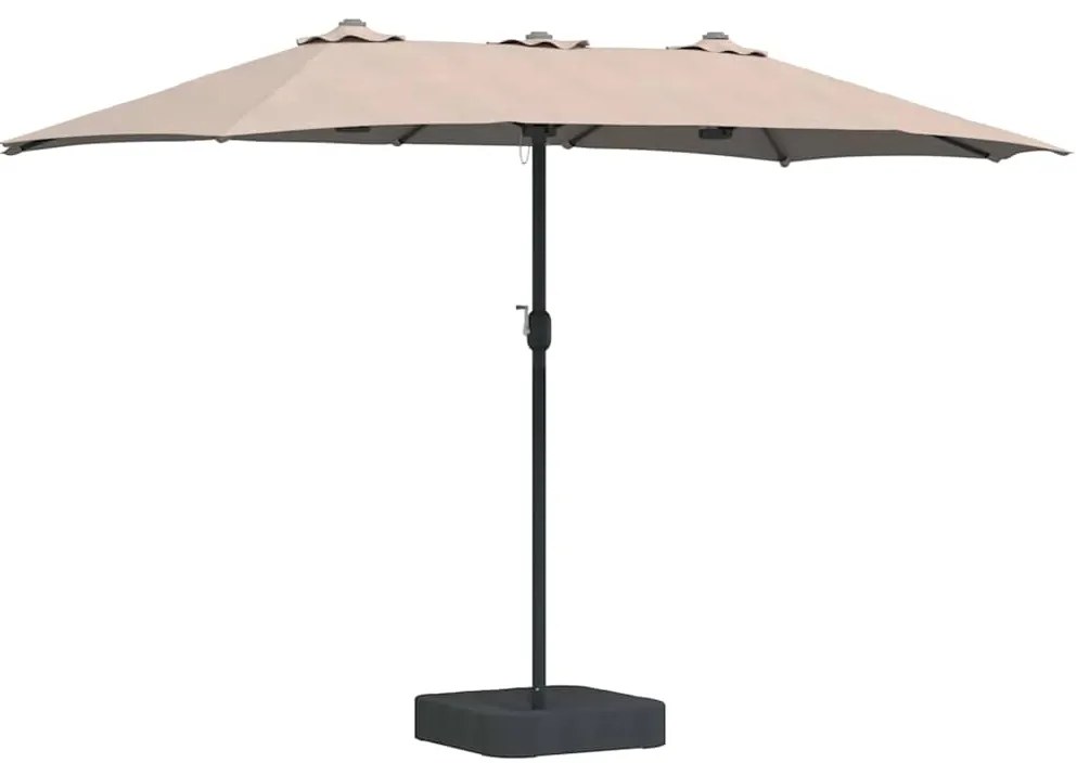 Guarda-sol de Jardim Cinzento-acastanhado 385 x 209 x 244 cm