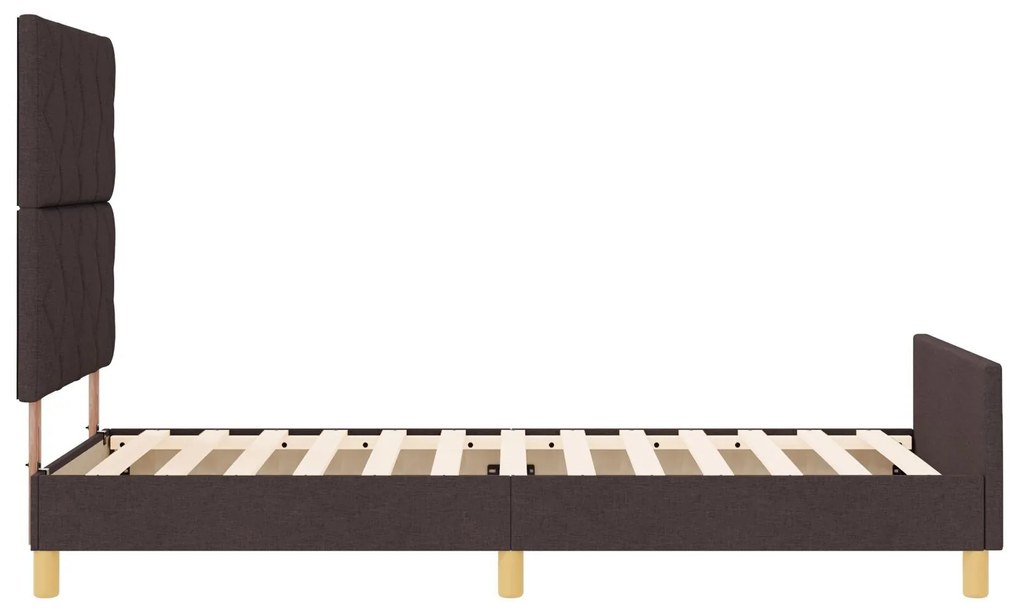 Cama vidaXL Castanho Escuro 90x200 cm em Tecido