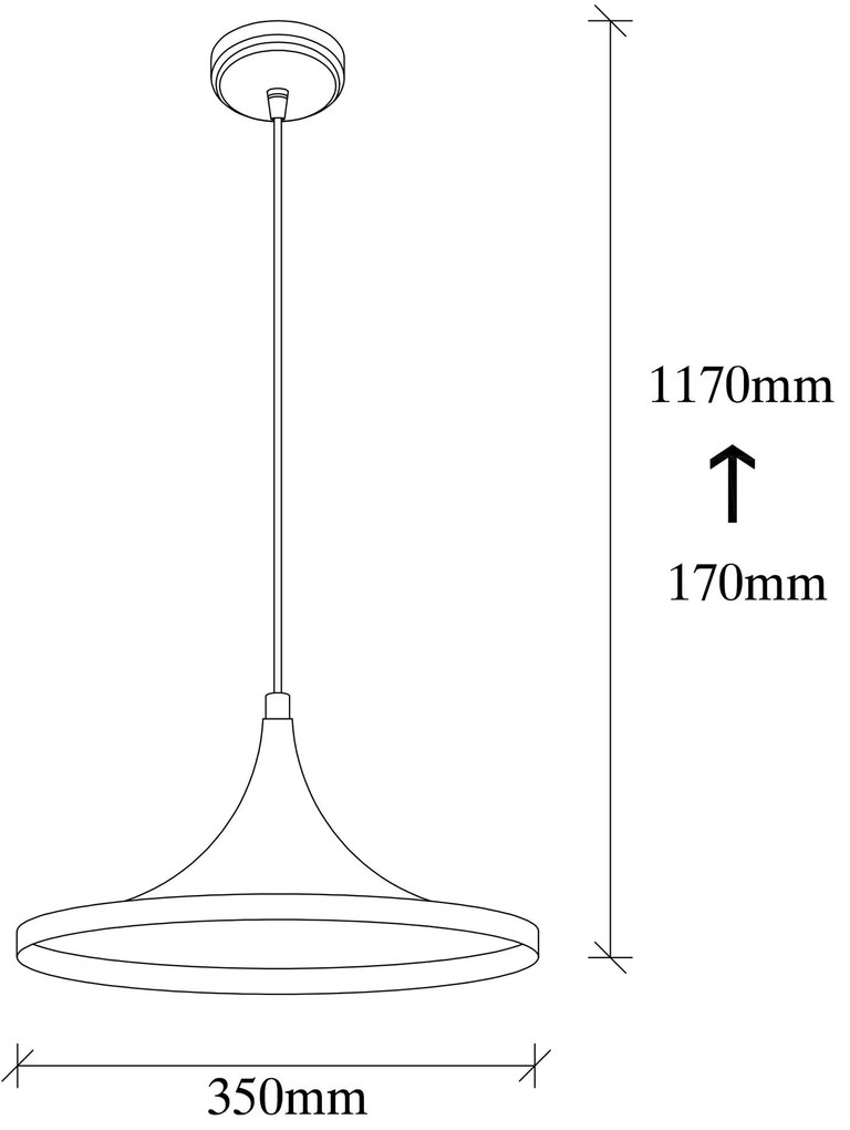 Chandelier Elmas – Preto e Vermelho – Diâmetro 35 cm, Altura 117 cm