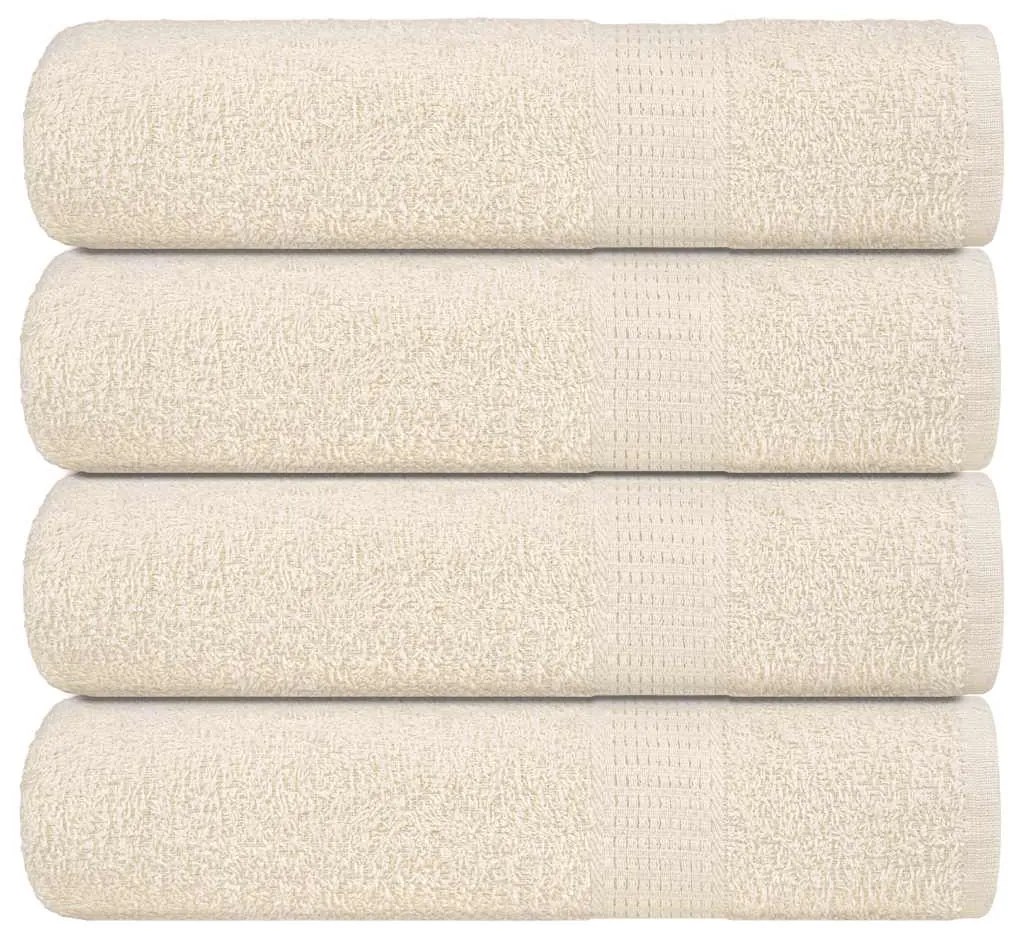 Toalhas de mãos 4 pcs 50x100 cm 360 gsm 100% algodão creme