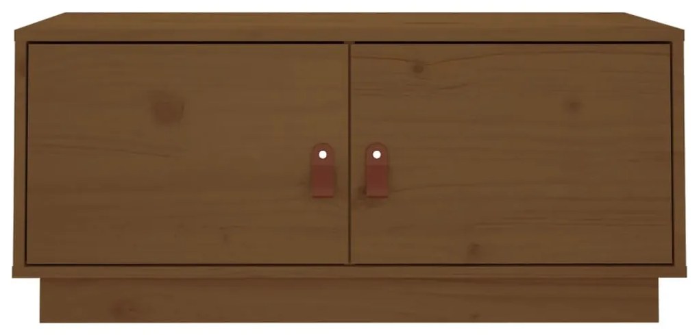 Mesa de centro 80x50x35 cm pinho maciço castanho mel