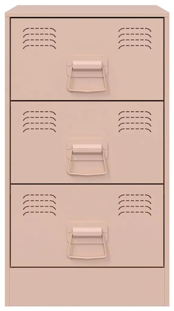 Mesa de cabeceira 34,5x39x62 cm aço rosa