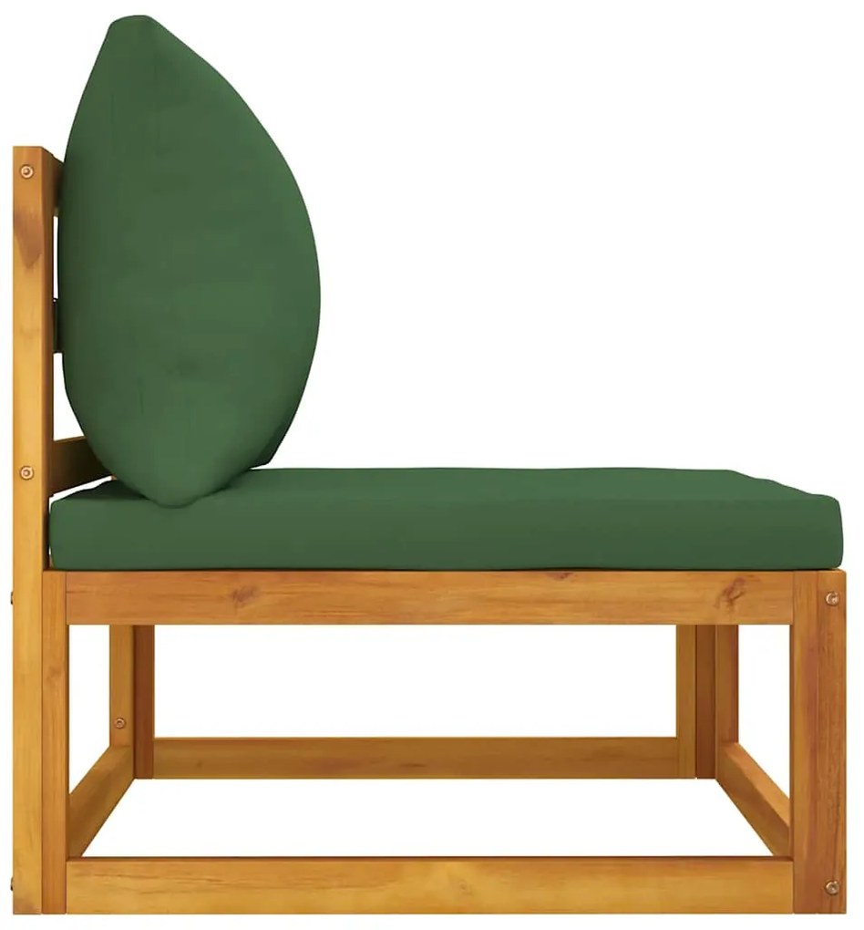 2 pcs conjunto de sofás de jardim c/ almofadões acácia maciça