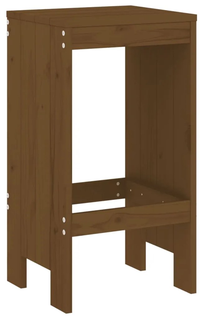 Bancos de bar 2 pcs 40x36x75 cm pinho maciço castanho-mel