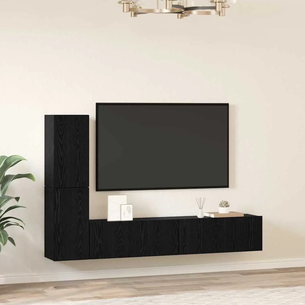 Gabinete de TV de Parede com prateleira com armazenamento com porta 4