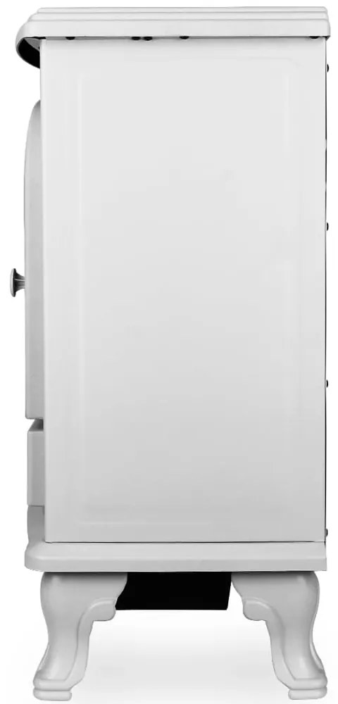 Lareira elétrica de 2000 W com ventilador aquecedor 50 x 28 x 60 cm Branco
