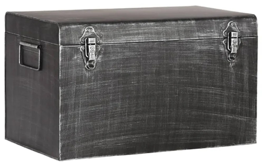436658 LABEL51 Caixa de arrumação Vintage 40x20x25 cm M preto antigo