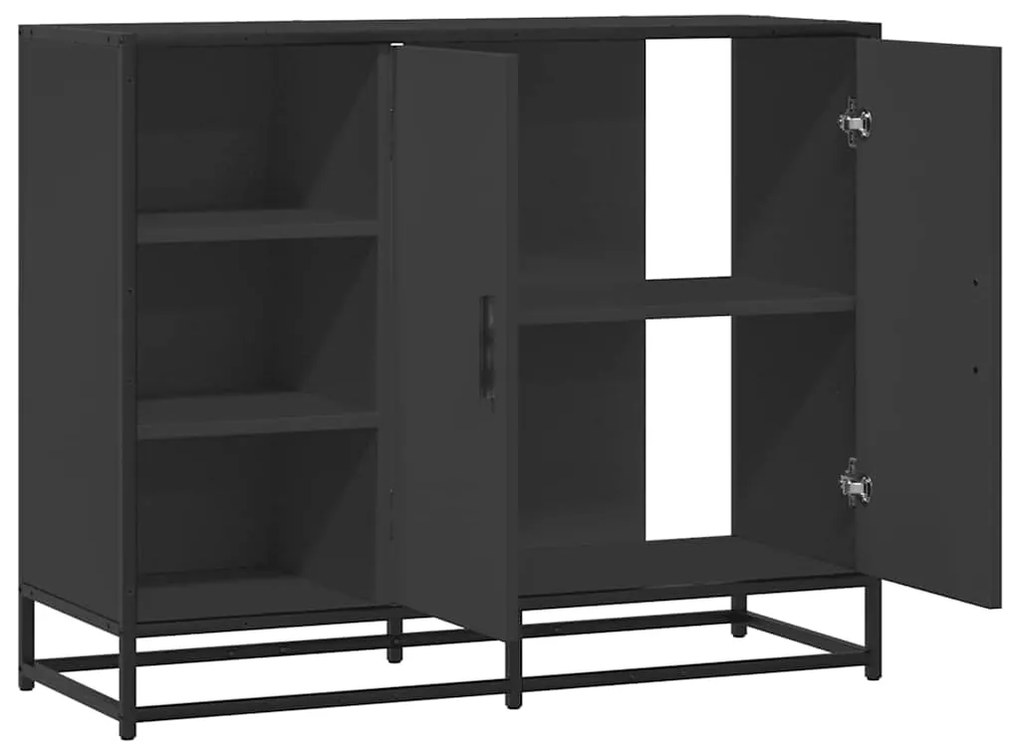 Aparador 92x35x76 cm derivados de madeira preto