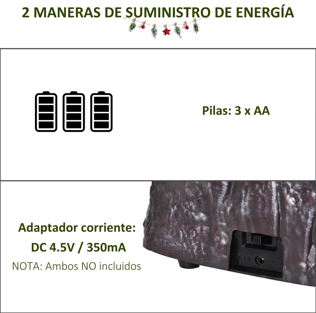HOMCOM Aldeia de Natal com Luzes LED Árvore Giratória e Música Decoração de Natal 30x19x19,5cm Multicor