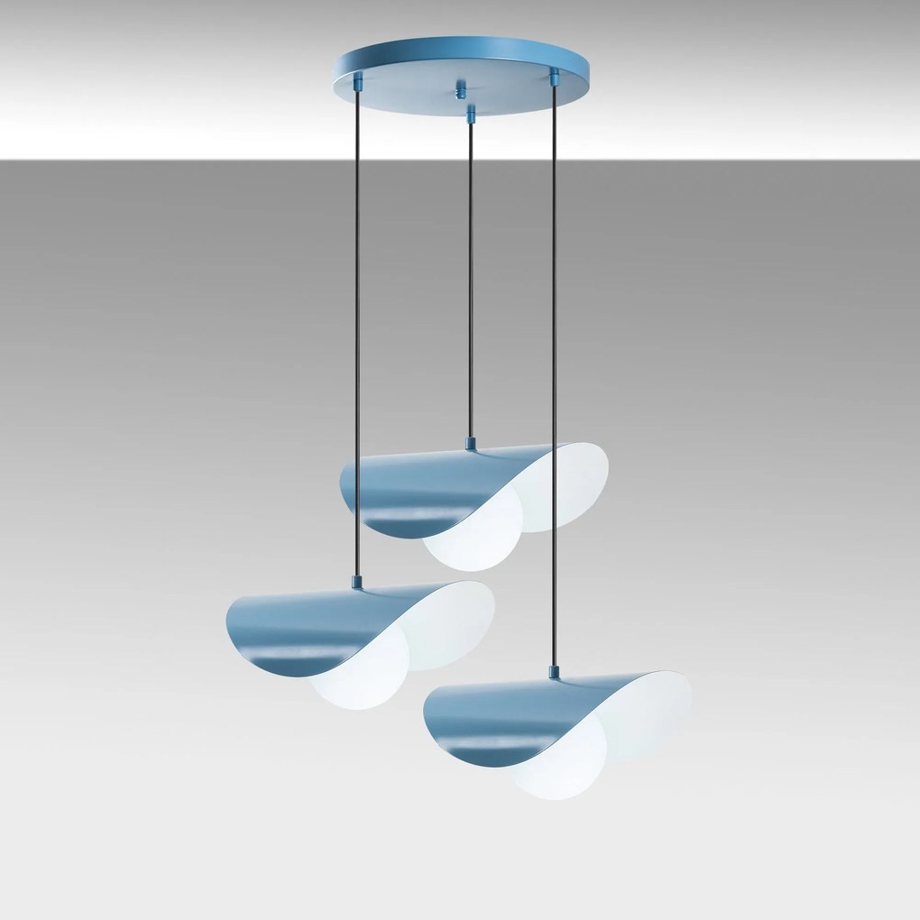 Chandelier Vatoz – Azul Claro – Ø50 cm