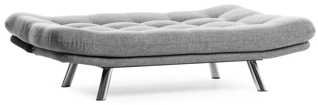 Sofá-Cama 3 Lugares Misa – Cinzento Claro – 52x175x40 cm