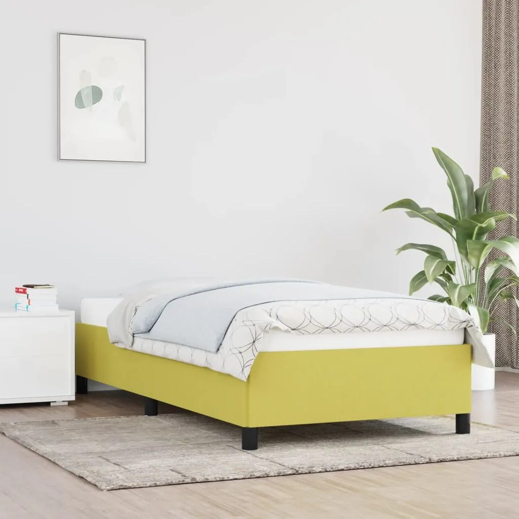 Estrutura de cama em tecido 80x200 cm verde