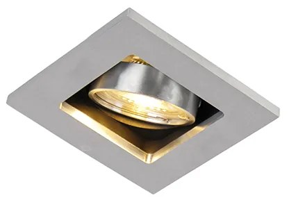 LED Foco embutido inteligente em aço com Wi-Fi GU10 inclinável - Qure Moderno