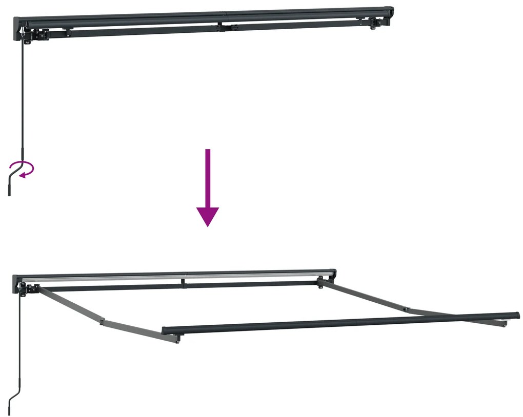 Toldo Retrátil Manual Amarelo e Laranja 300x250 cm