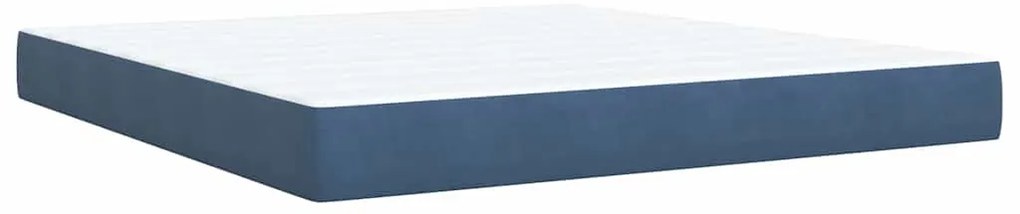 Cama com molas/colchão 180x200 cm veludo azul