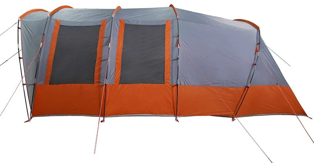 Tenda familiar túnel para 8 pessoas impermeável cinzento