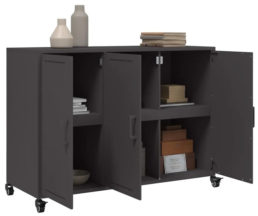 Aparador 100,5x39x72 cm aço preto