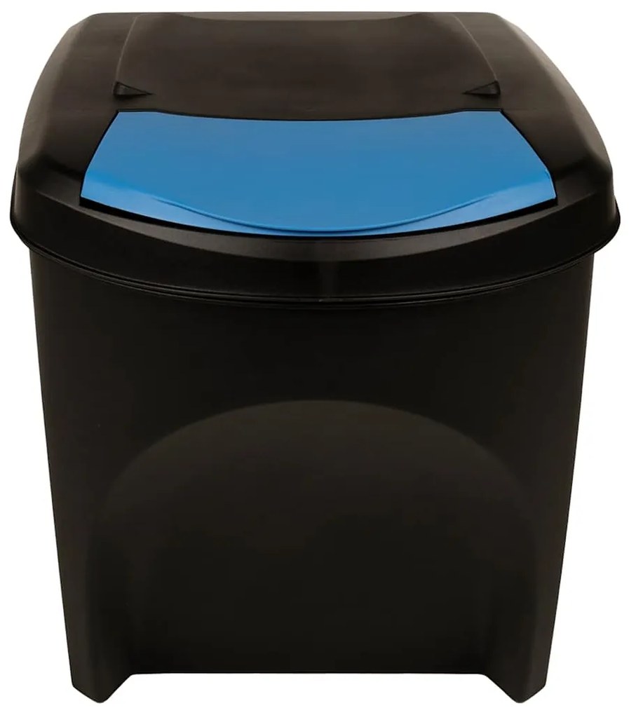 Caixotes do lixo empilháveis 3 pcs 75 L antracite