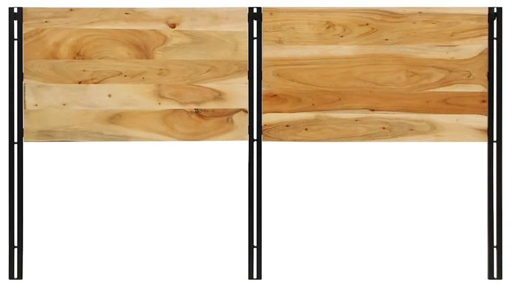 Cabeceira de cama 180 cm madeira de acácia maciça/ferro
