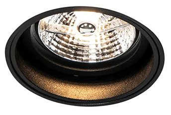 Foco embutido moderno preto sem moldura - Impact 70