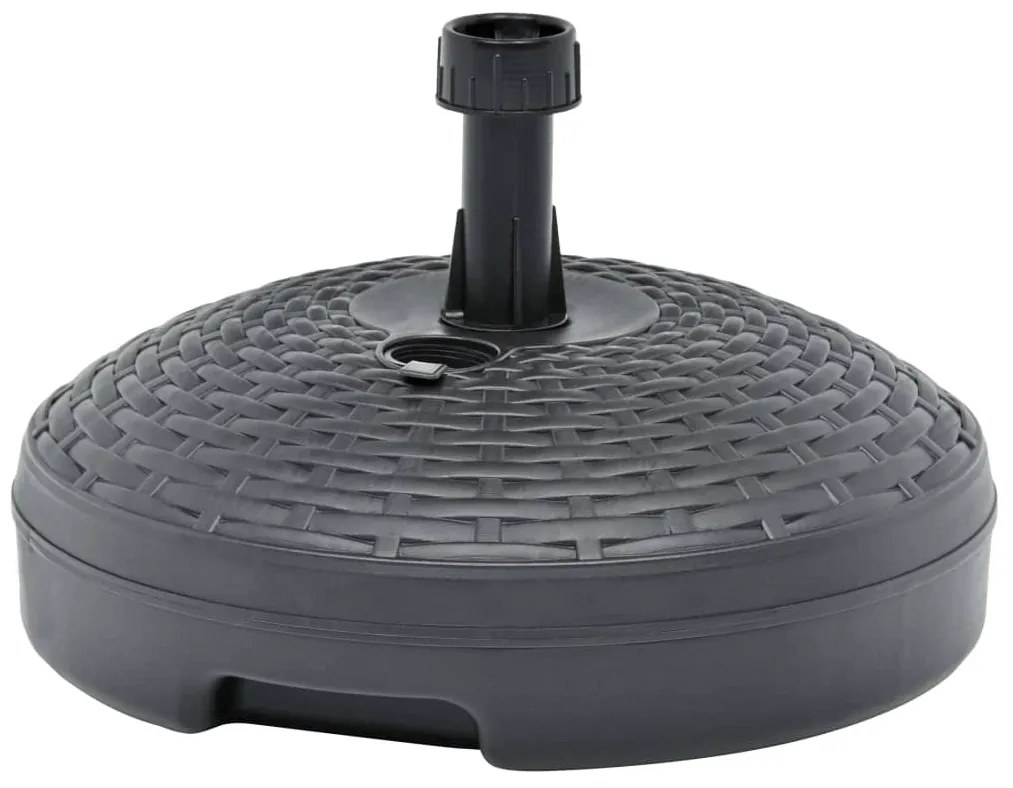 Base guarda-sol c/ areia/água 20 L plástico vime antracite