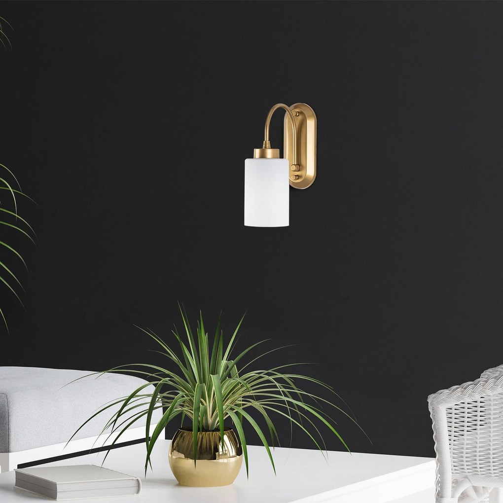 Aplique de Parede Hemikilo – Dourado – 10 x 21 x 28 cm