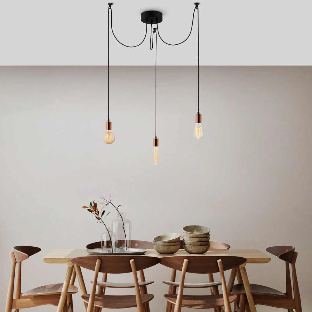 Candeeiro de Teto Kabluni – Cobre – 96 x 96 cm