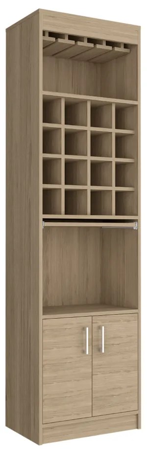 Móvel de bar com mesa extensível Kava Beijing, 51 cm x 180,6 cm x 34 cm, Cor Mel
