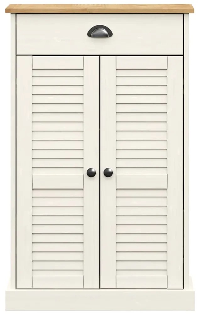 Sapateira VIGO 60x35x96 cm madeira de pinho maciça branco