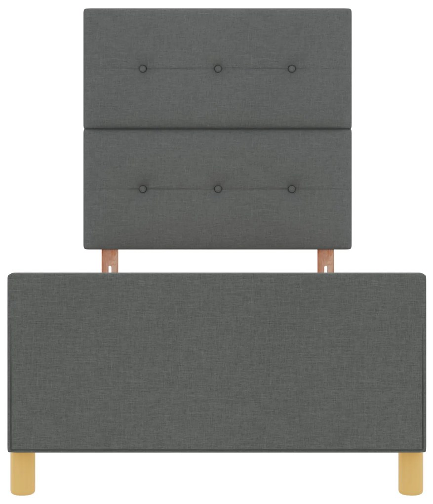 Cama vidaXL Cinza Escuro 80x200 cm de Tecido