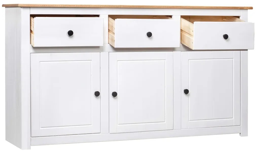 Aparador 135x40x80 cm pinho maciço panama branco