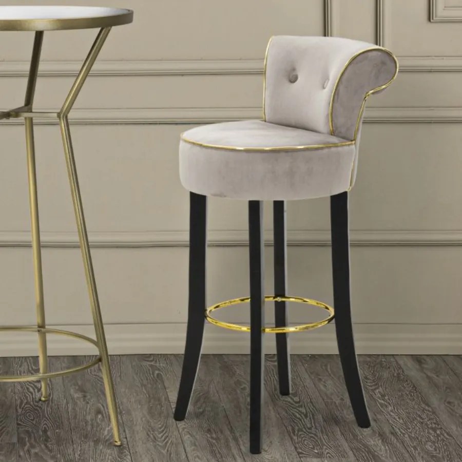 BANCO DE BAR LUXY 46X48X96 CM CINZENTO