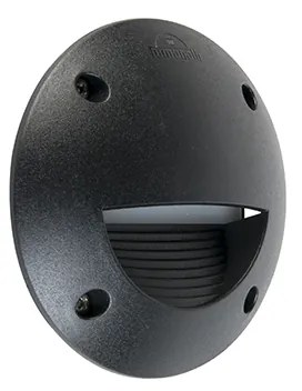Foco de parede exterior moderno preto com LED IP65 - Leti Moderno