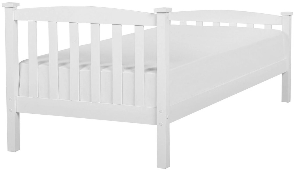 Cama individual em madeira branca 90 x 200 cm GIVERNY Beliani