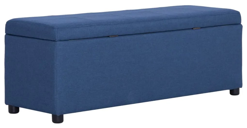 Banco c/ compartimento de arrumação 116 cm poliéster azul