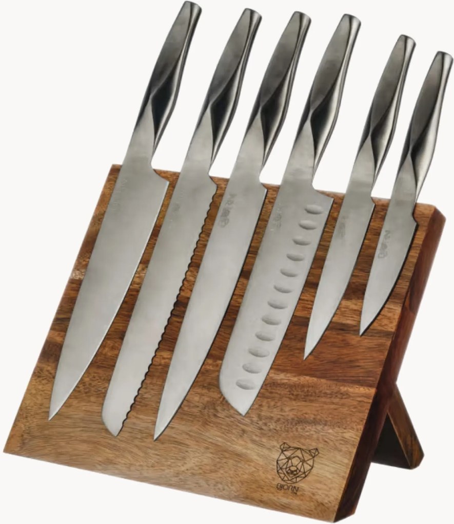Bloco de facas de cozinha Larus Vantaa, conjunto de 7