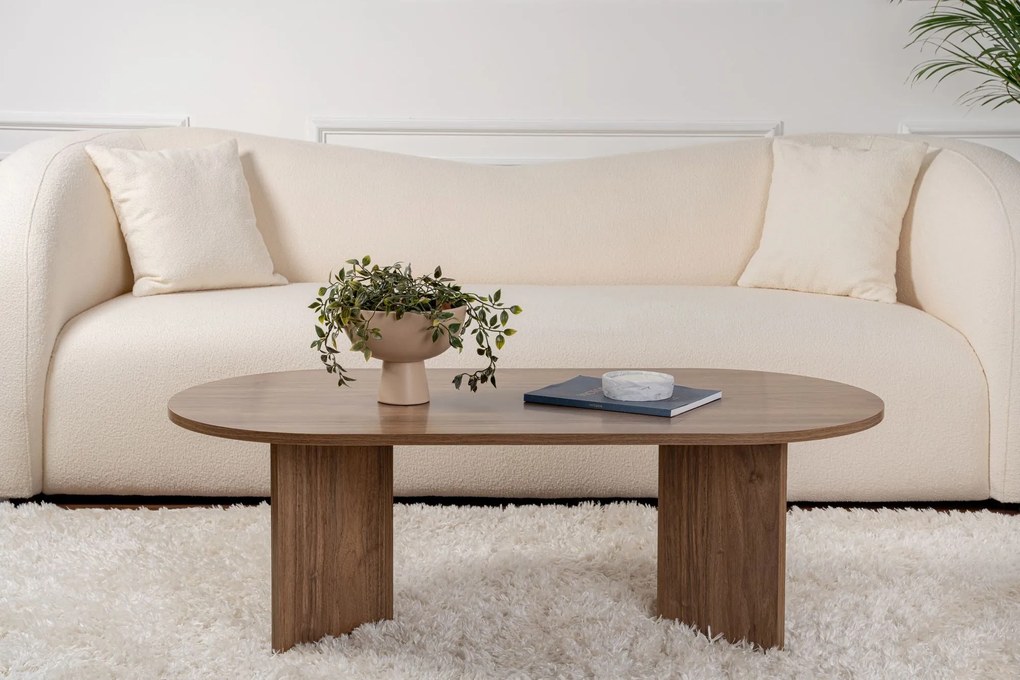 Mesa de Centro Sable – Cor Nogueira – 119x40x60 cm