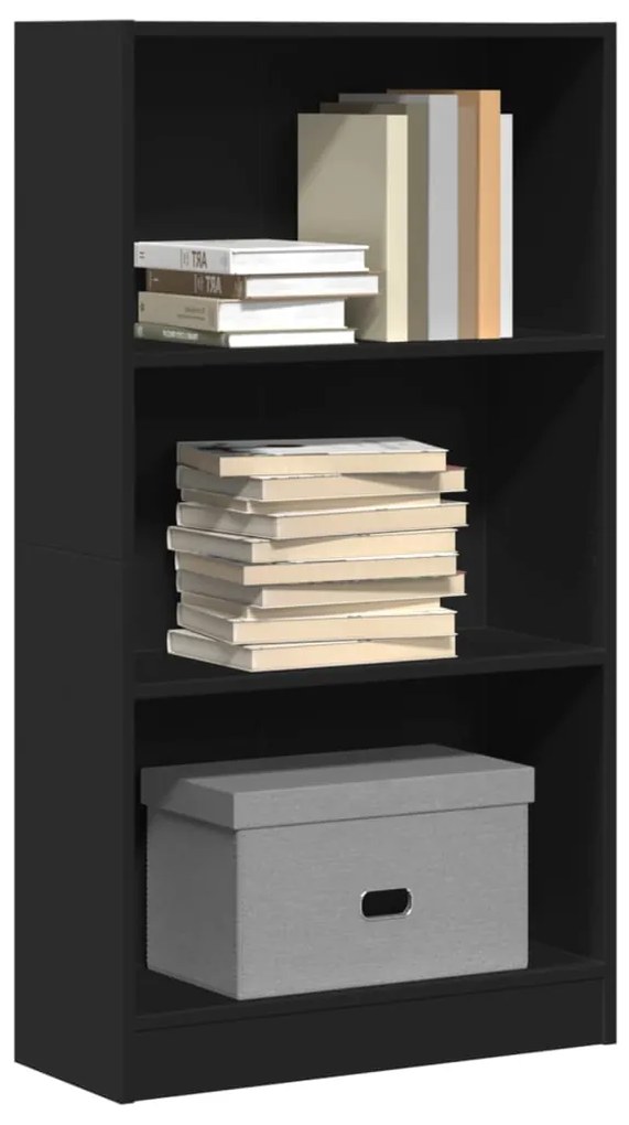 vidaXL Estante 60x24x109 cm derivados de madeira preto