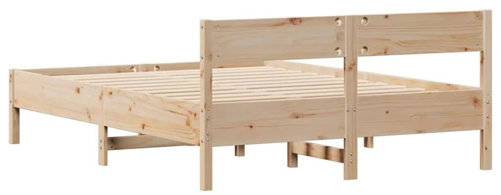Cama sem colchão 150x200 cm madeira de pinho maciça