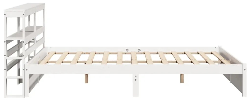 Estrutura de cama c/ cabeceira sem colchão 200x200 cm branco