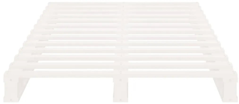 Cama de paletes pinho maciço 90x200 cm branco