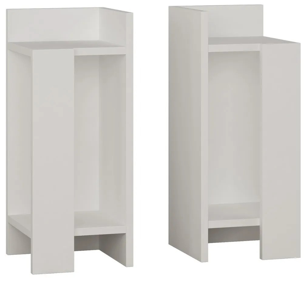 Mesa de Cabeceira Elos – Branco – 25x60x27 cm (2 Peças)