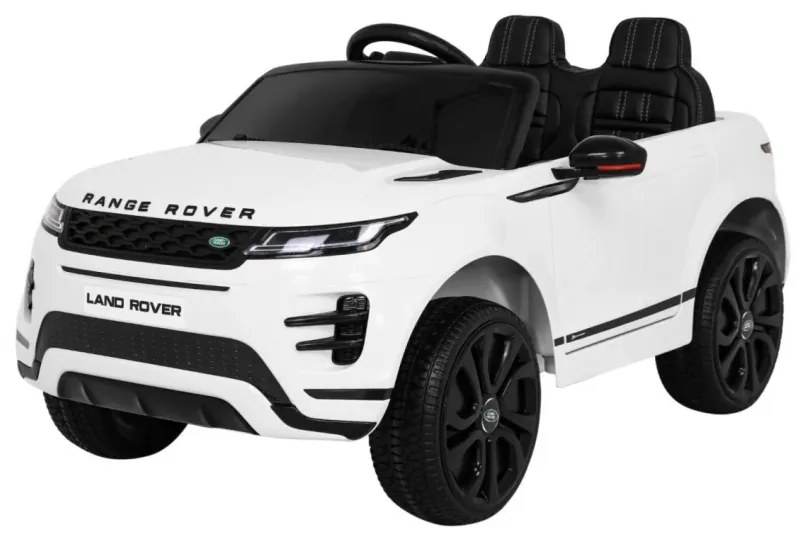 Carro elétrico para Crianças Range Rover Evoque 12V, Rodas Espuma EVA, assento couro ecológico Branco