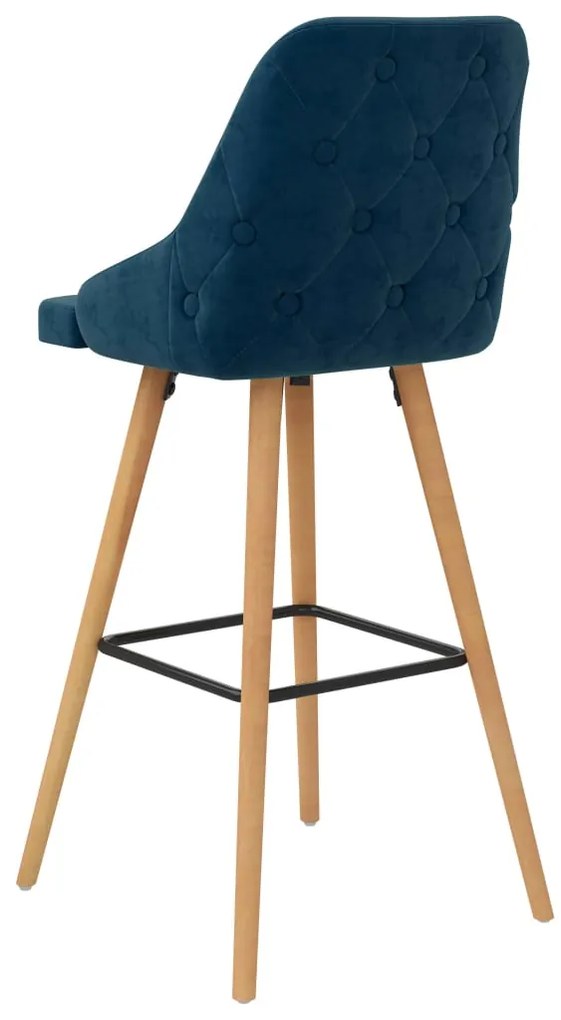 Bancos de bar 2 pcs veludo azul