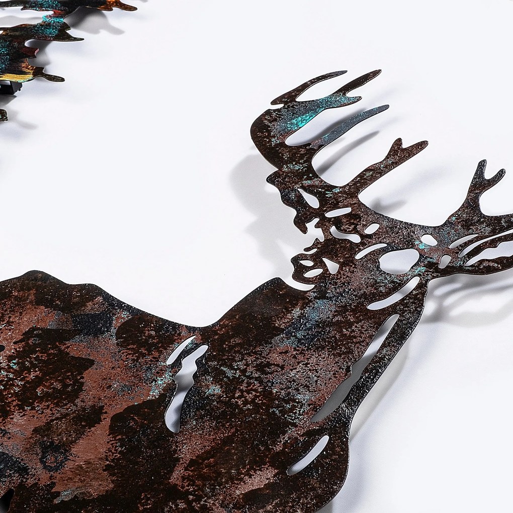 Acessório Decorativo de Parede Deer – Multicolor – 65 x 79 cm